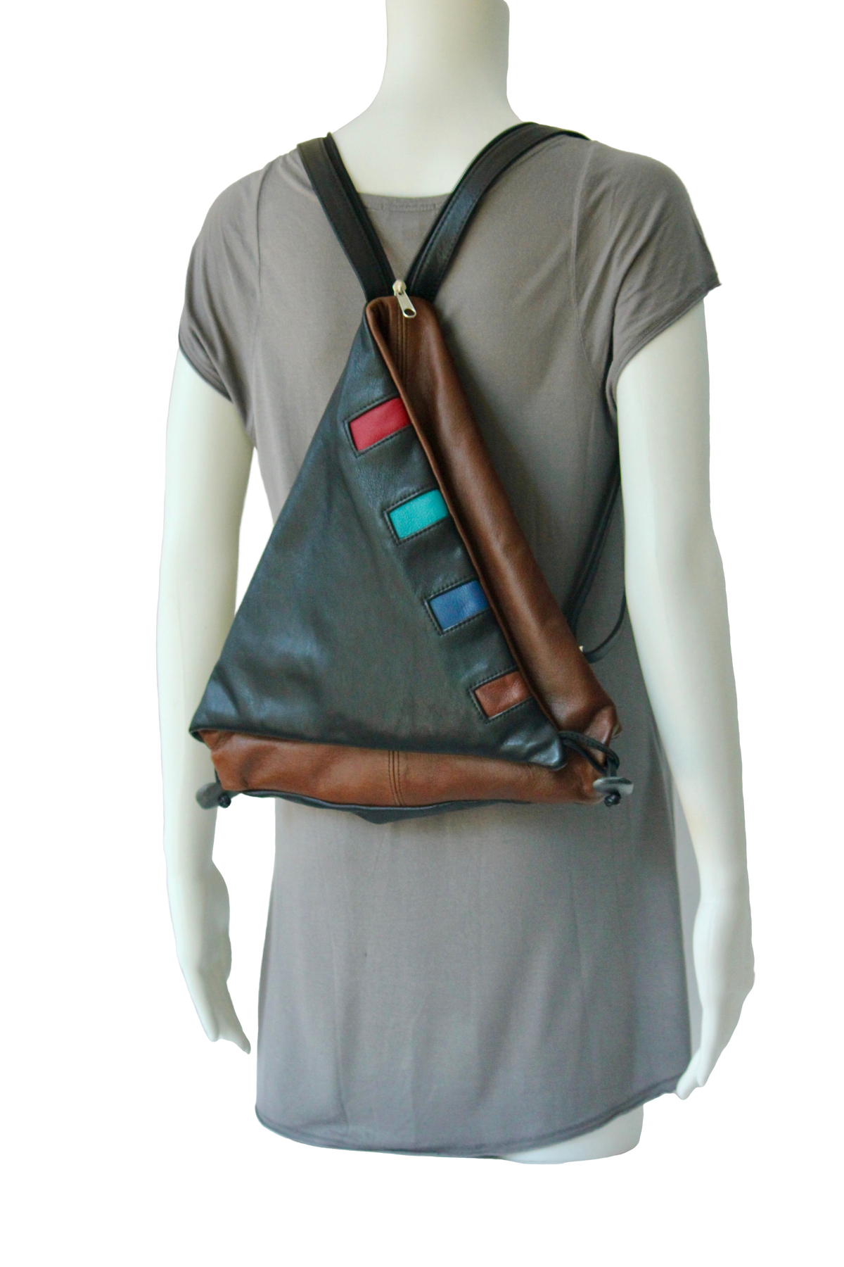 Triangle Fold - Piano - Indian Summer's designer leather purses