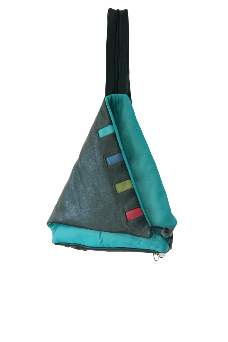 Triangle Fold - Piano - Indian Summer's designer leather purses