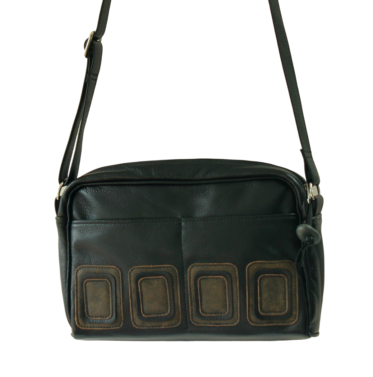 Compact Purse Op-Art - Indian Summer's designer leather purses