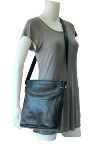 Op-Art Four-Pocket Purse - Indian Summer's designer leather purses