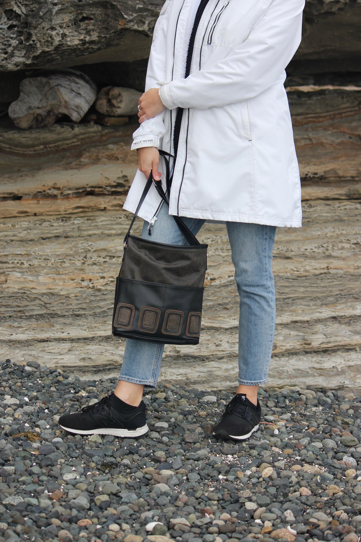 Op-Art Four-Pocket Purse - Indian Summer's designer leather purses