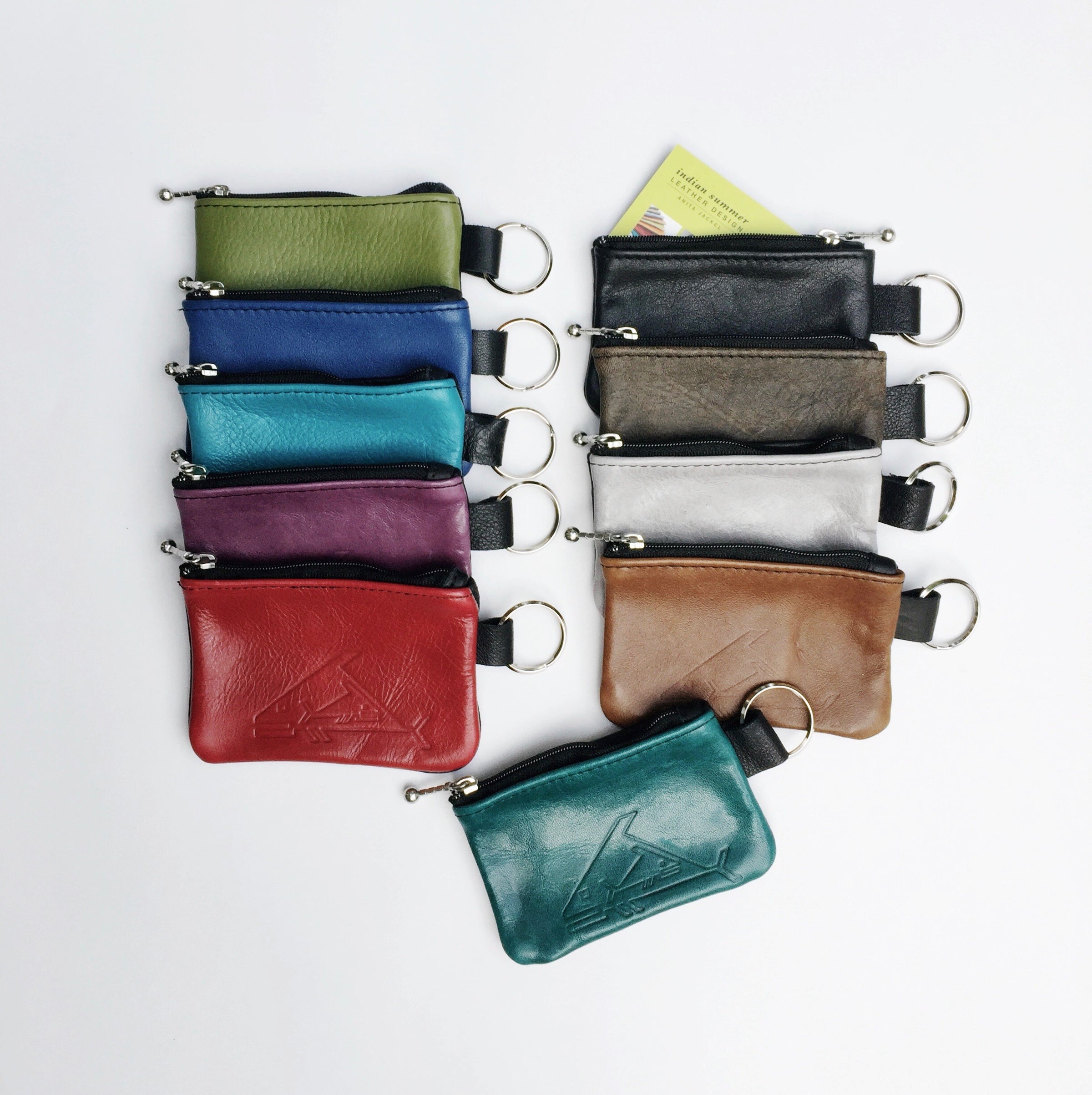 4” Change Purse Soft Leather Coin Pouch With Key Ring – AJLD