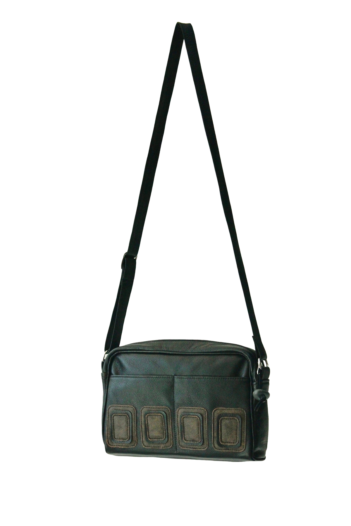 Compact Purse Op-Art - Indian Summer's designer leather purses