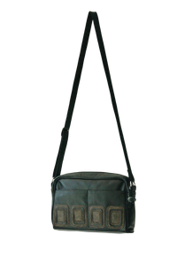 Compact Purse Op-Art - Indian Summer's designer leather purses