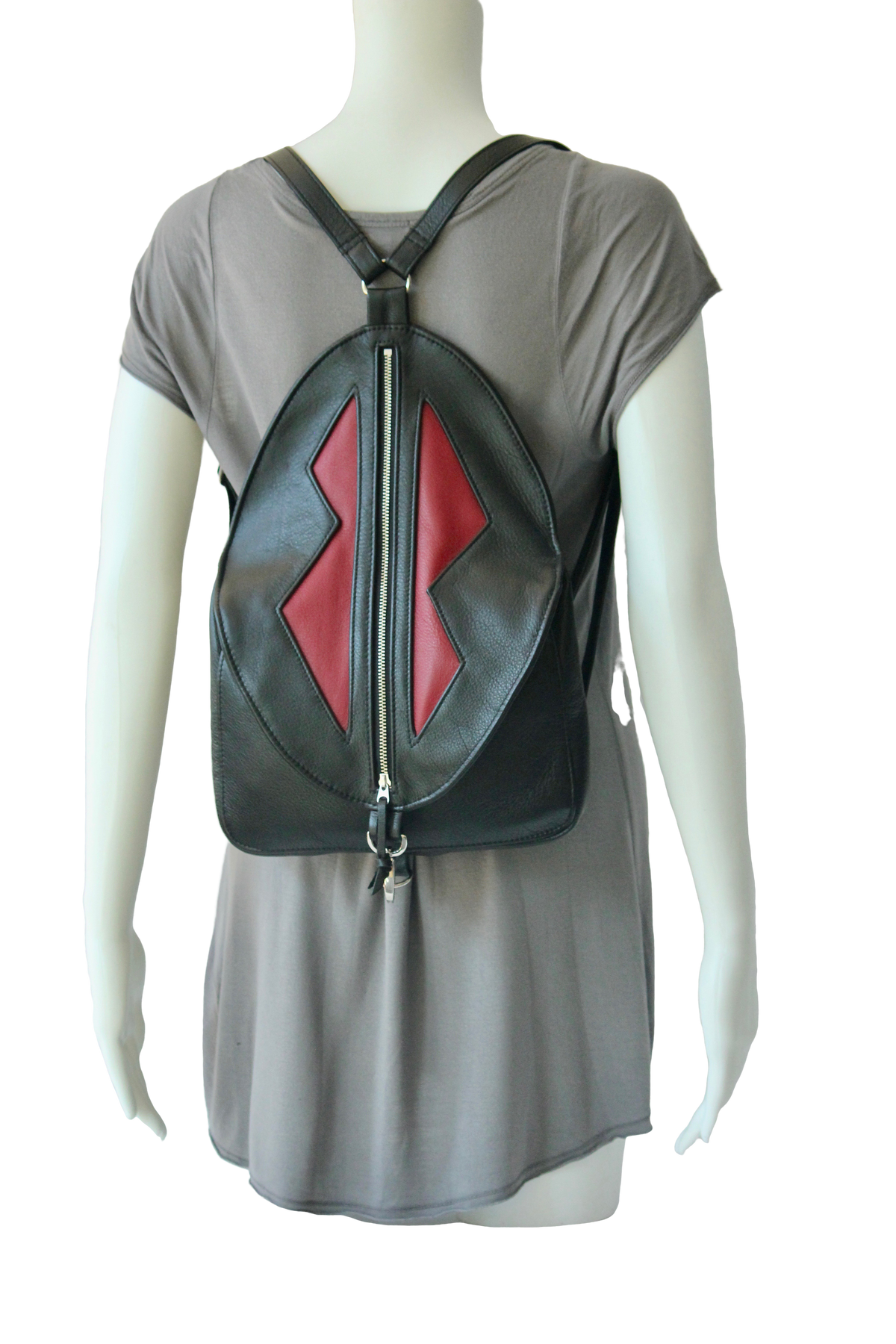 Egg Bag Zig Zag Backpack - Indian Summer's designer leather purses