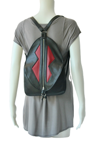 Egg Bag Zig Zag Backpack - Indian Summer's designer leather purses