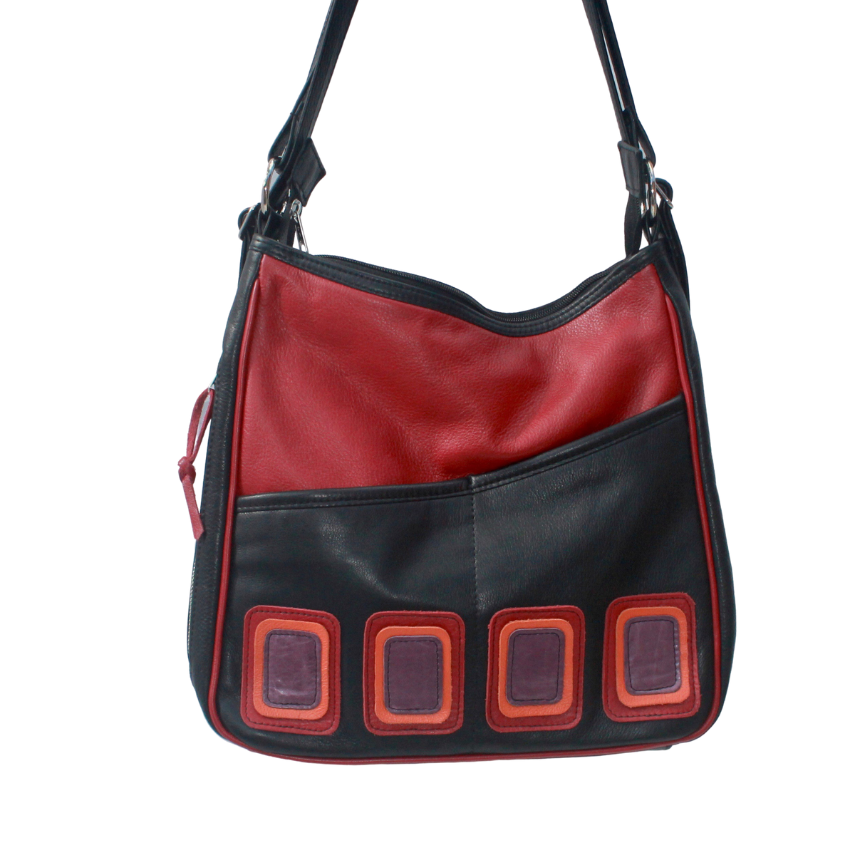 Small Purse Pack Op-Art - Indian Summer's designer leather purses