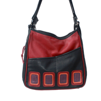 Small Purse Pack Op-Art - Indian Summer's designer leather purses