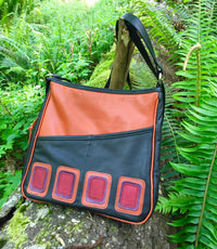 Small Purse Pack Op-Art - Indian Summer's designer leather purses