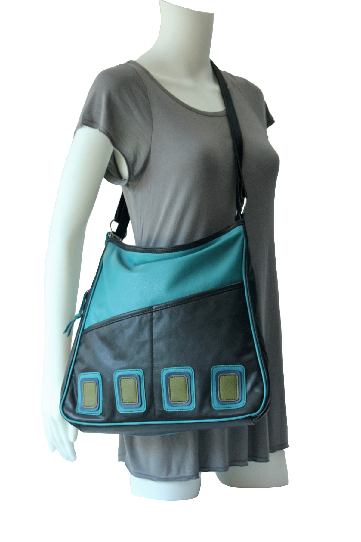 Large Purse Pack Op-Art - Indian Summer's designer leather purses