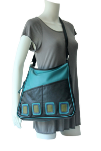 Large Purse Pack Op-Art - Indian Summer's designer leather purses