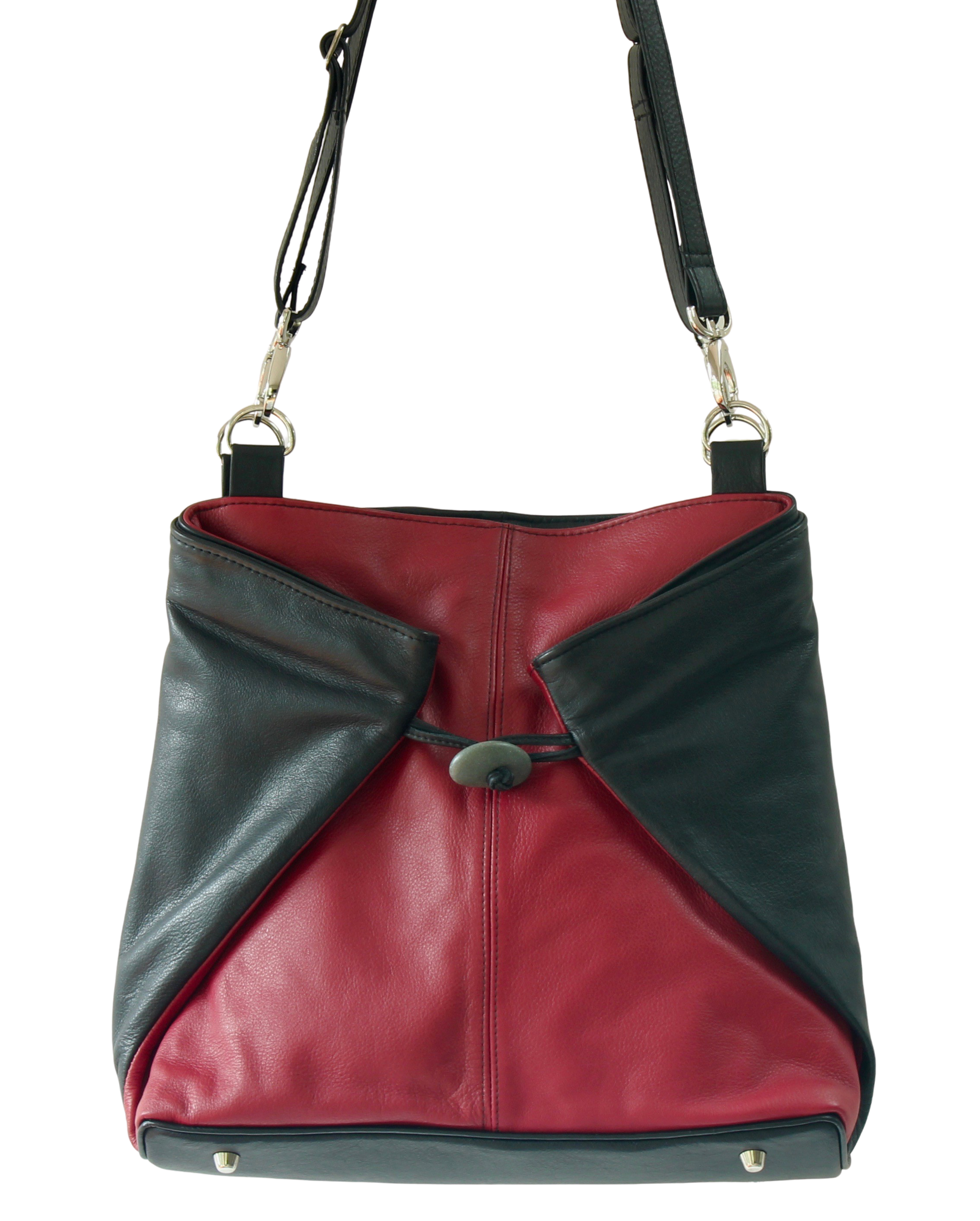 Large Origami Tote Convertible Leather Bag