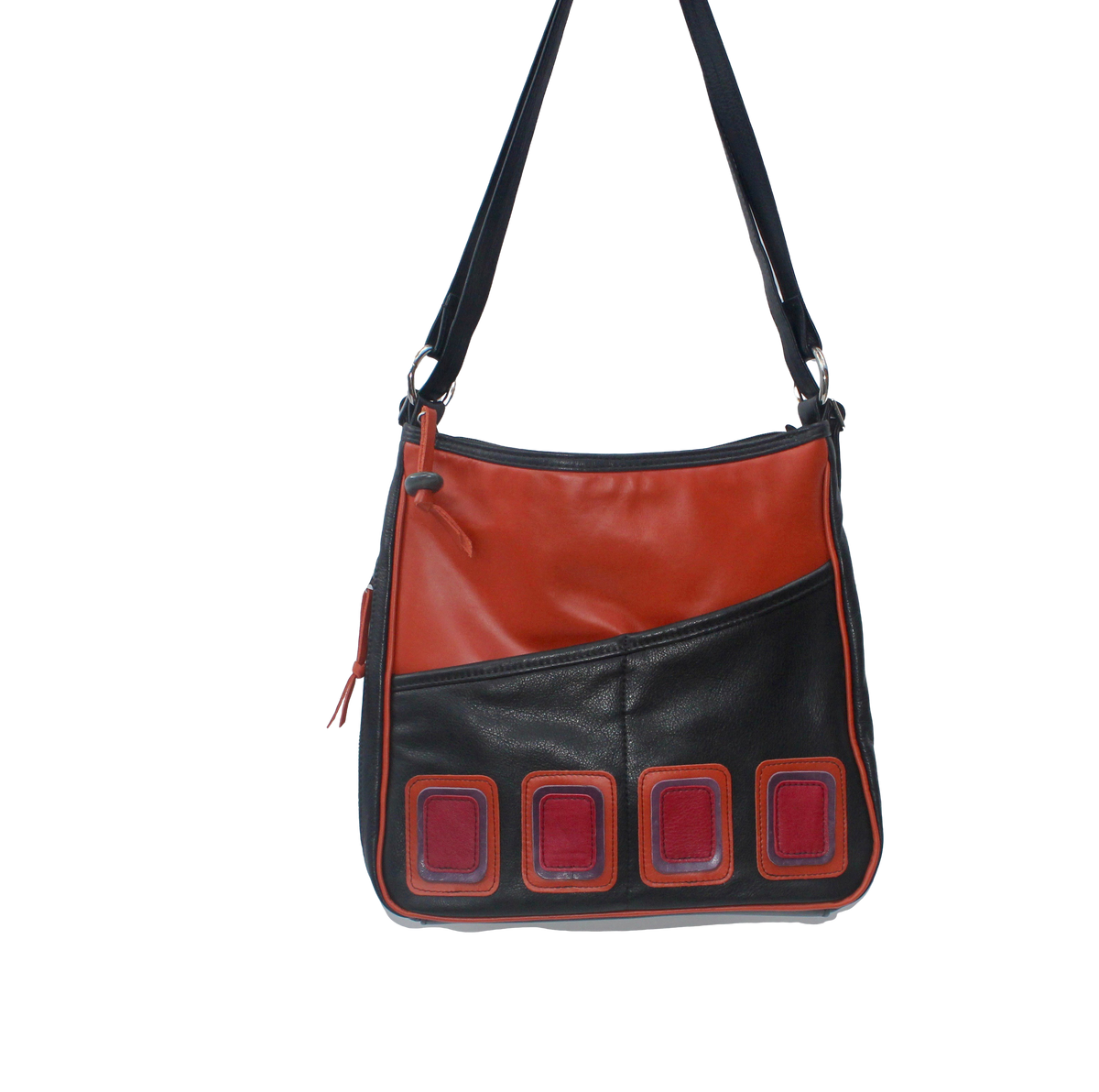 Small Purse Pack Op-Art - Indian Summer's designer leather purses
