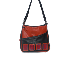 Small Purse Pack Op-Art - Indian Summer's designer leather purses
