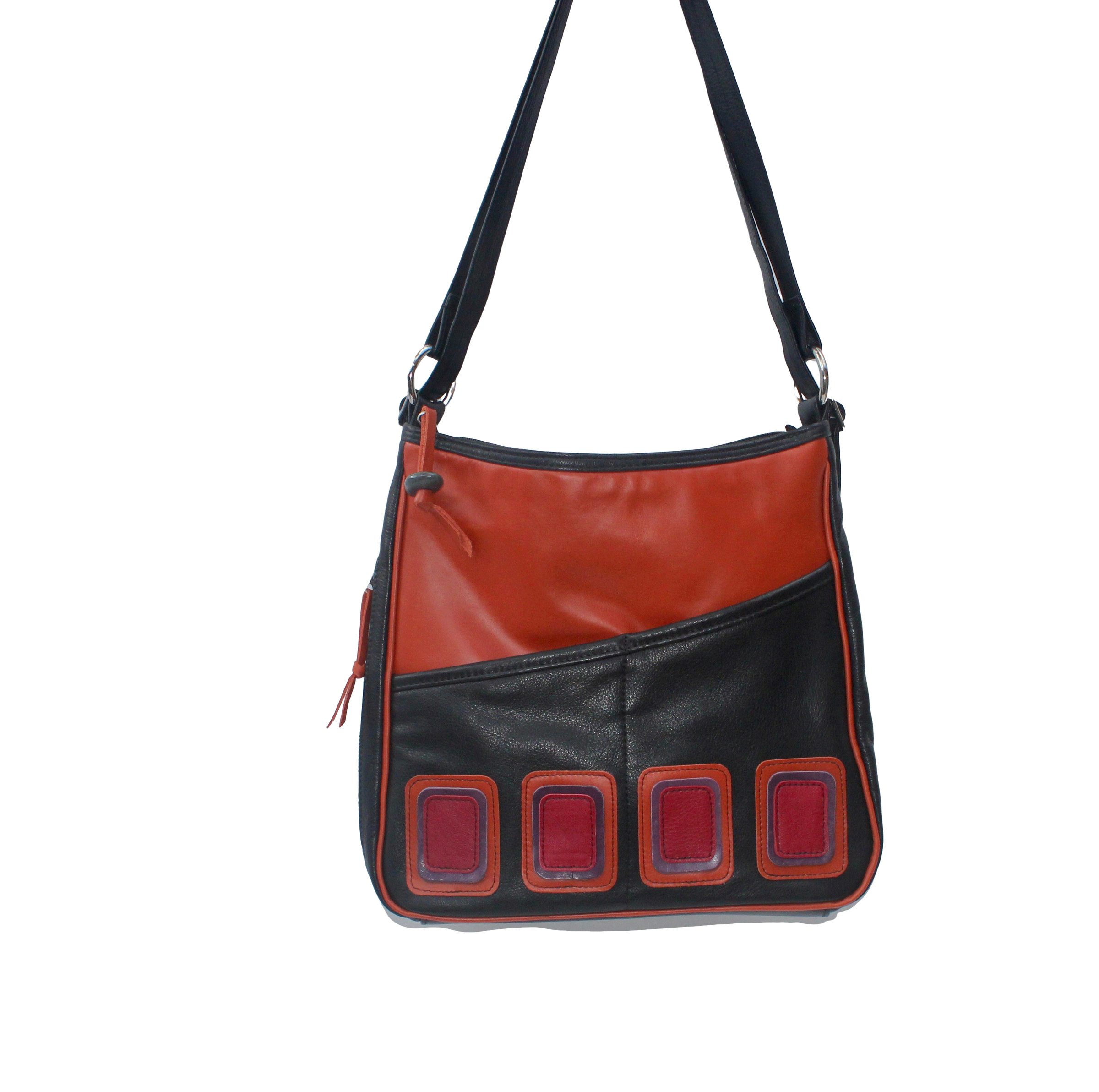 Small Op Art Purse Pack - Functional Convertible Leather Small Op Art Purse Pack - Functional Convertible Leather