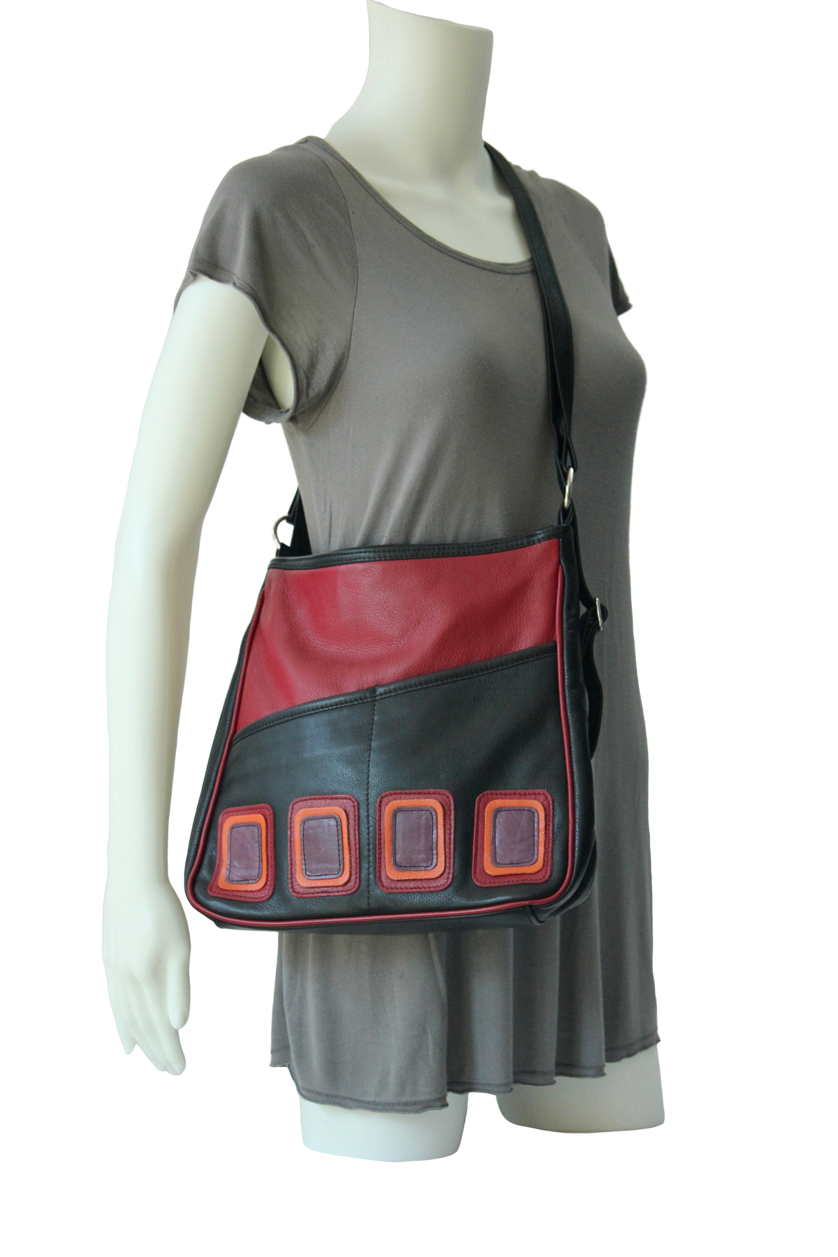 Small Purse Pack Op-Art - Indian Summer's designer leather purses