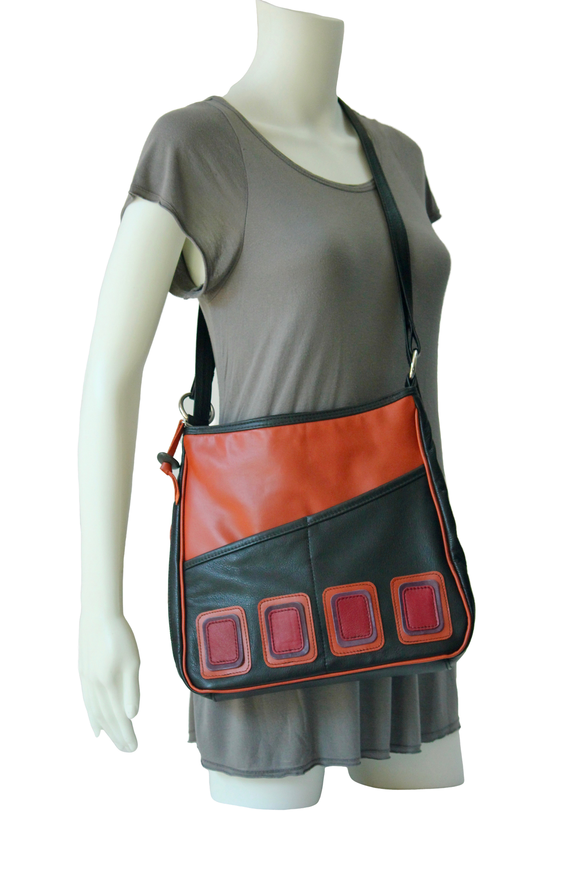 Small Purse Pack Op-Art - Indian Summer's designer leather purses