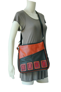 Small Purse Pack Op-Art - Indian Summer's designer leather purses