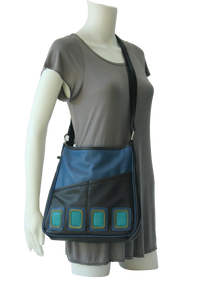 Small Purse Pack Op-Art - Indian Summer's designer leather purses