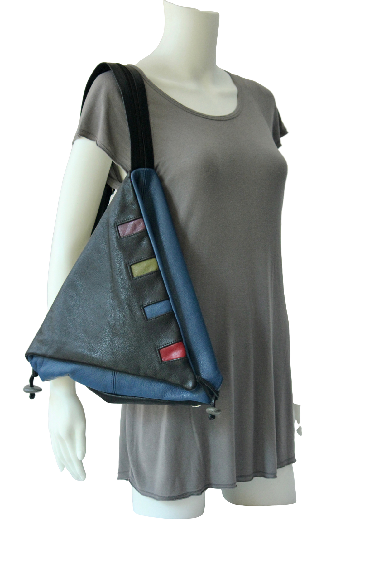 Triangle Fold - Piano - Indian Summer's designer leather purses