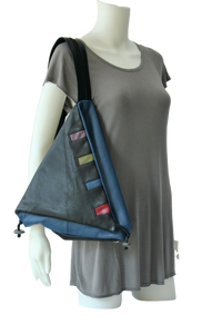 Triangle Fold - Piano - Indian Summer's designer leather purses