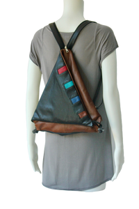 Triangle Fold - Piano - Indian Summer's designer leather purses