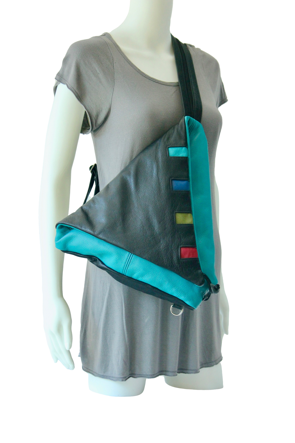 Triangle Fold - Piano - Indian Summer's designer leather purses