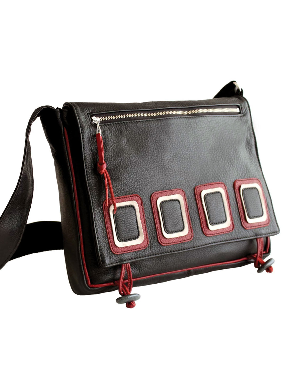 College Bag - Op Art - Indian Summer's designer leather purses