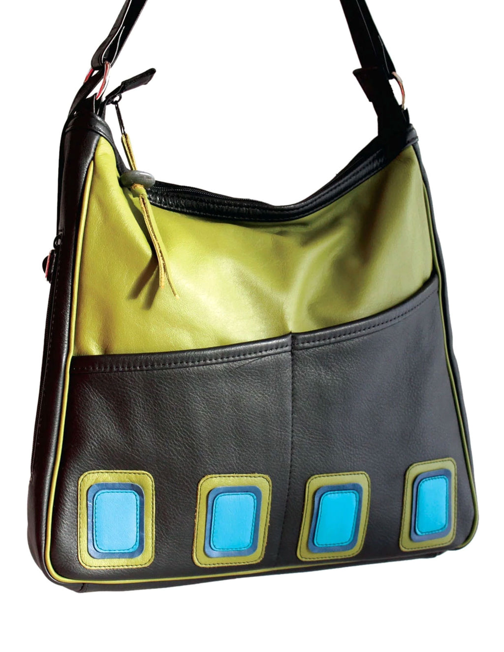 Large Purse Pack Op-Art - Indian Summer's designer leather purses