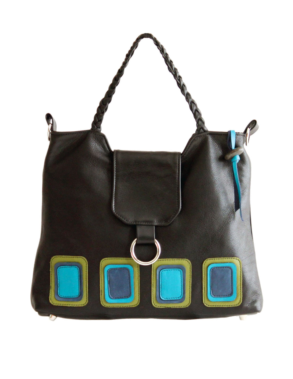 Op Art Handbag - Indian Summer's designer leather purses