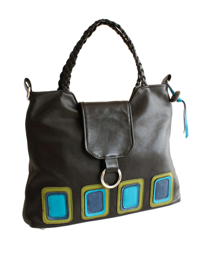 Op Art Handbag - Indian Summer's designer leather purses