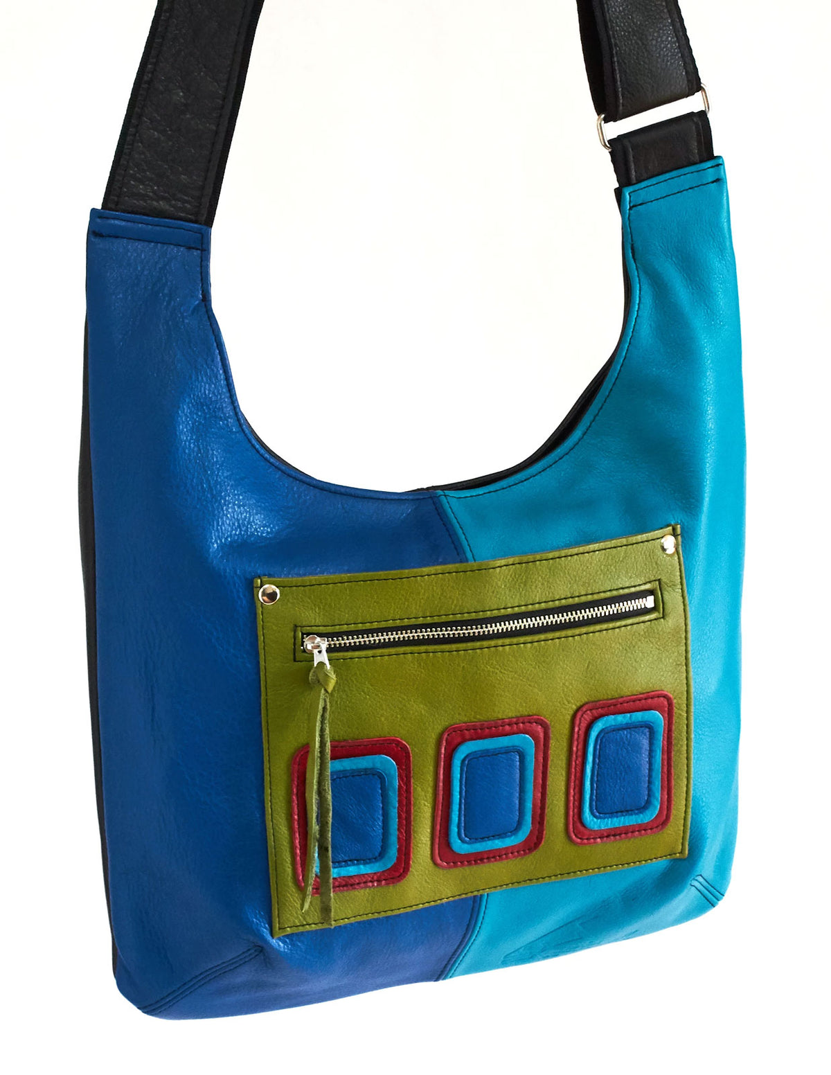 Shoulder Sling - Op Art - Indian Summer's designer leather purses