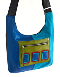 Shoulder Sling - Op Art - Indian Summer's designer leather purses