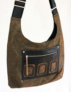 Shoulder Sling - Op Art - Indian Summer's designer leather purses