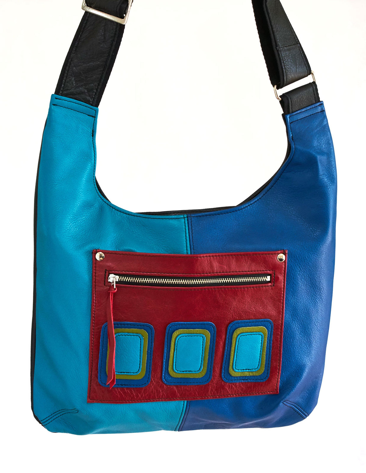 Shoulder Sling - Op Art - Indian Summer's designer leather purses
