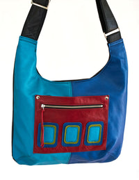 Shoulder Sling - Op Art - Indian Summer's designer leather purses