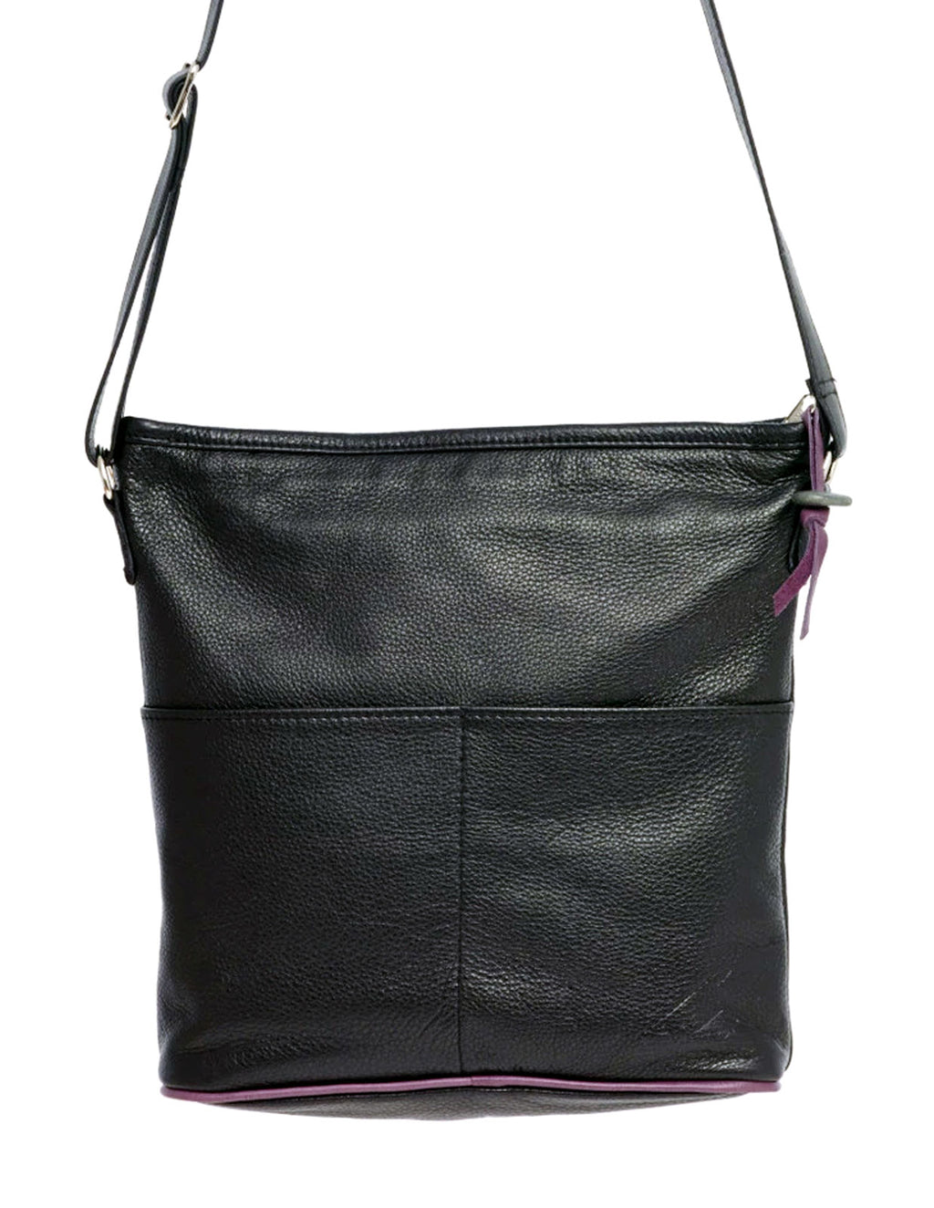 Soft Leather Crossbody Pouch Black - Linden Is Enough
