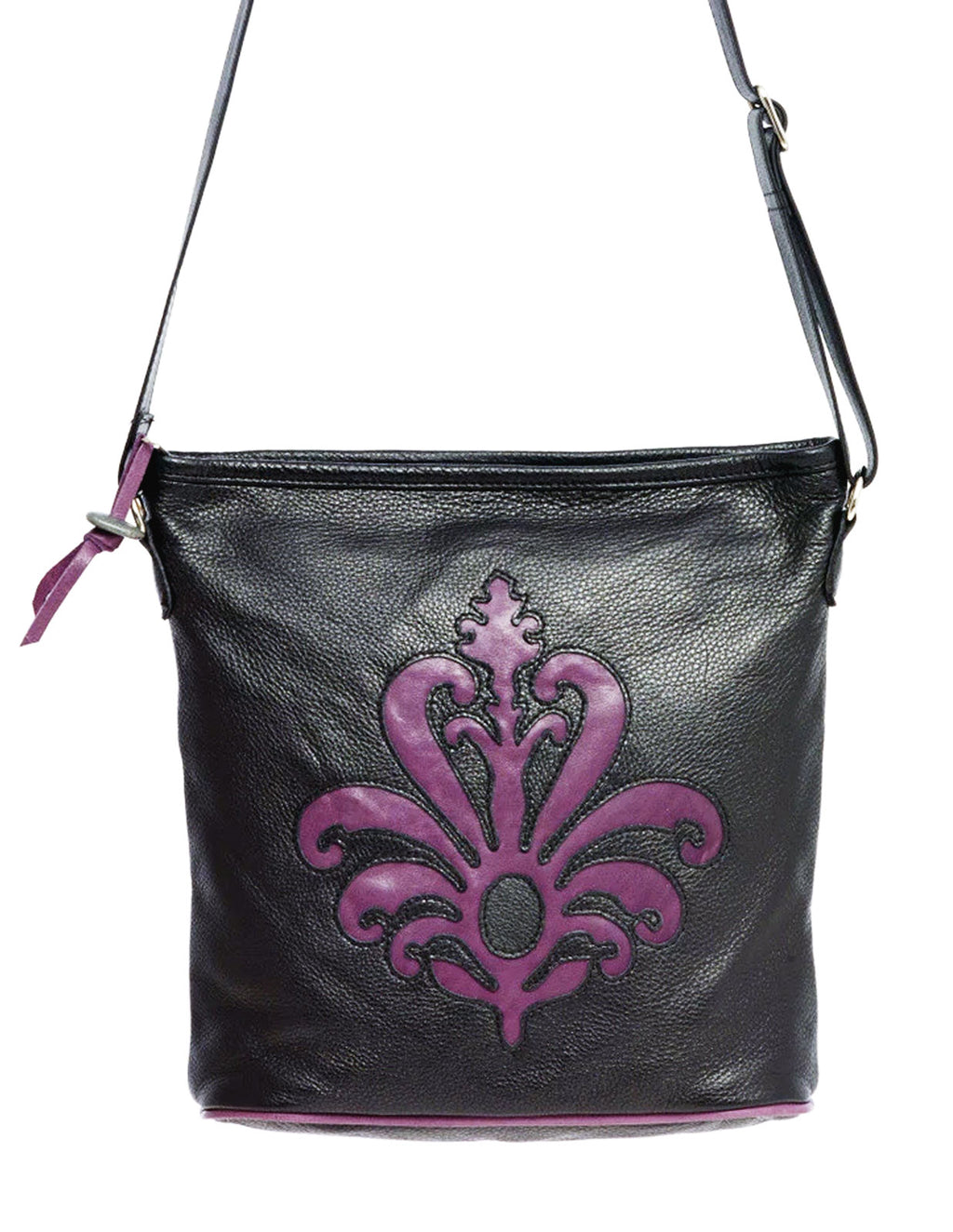 Leather and Paisley Handbag by Allen Solly, Italy 