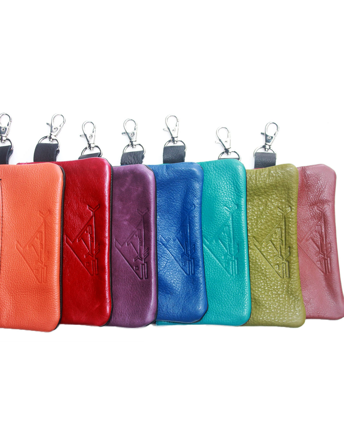 6" Wristlet or Wallet Bag with Snap Hook - Indian Summer's designer leather purses