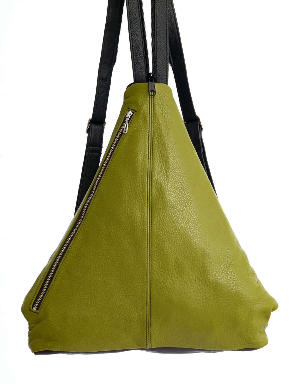 backpack leather triangle Triangle Fold