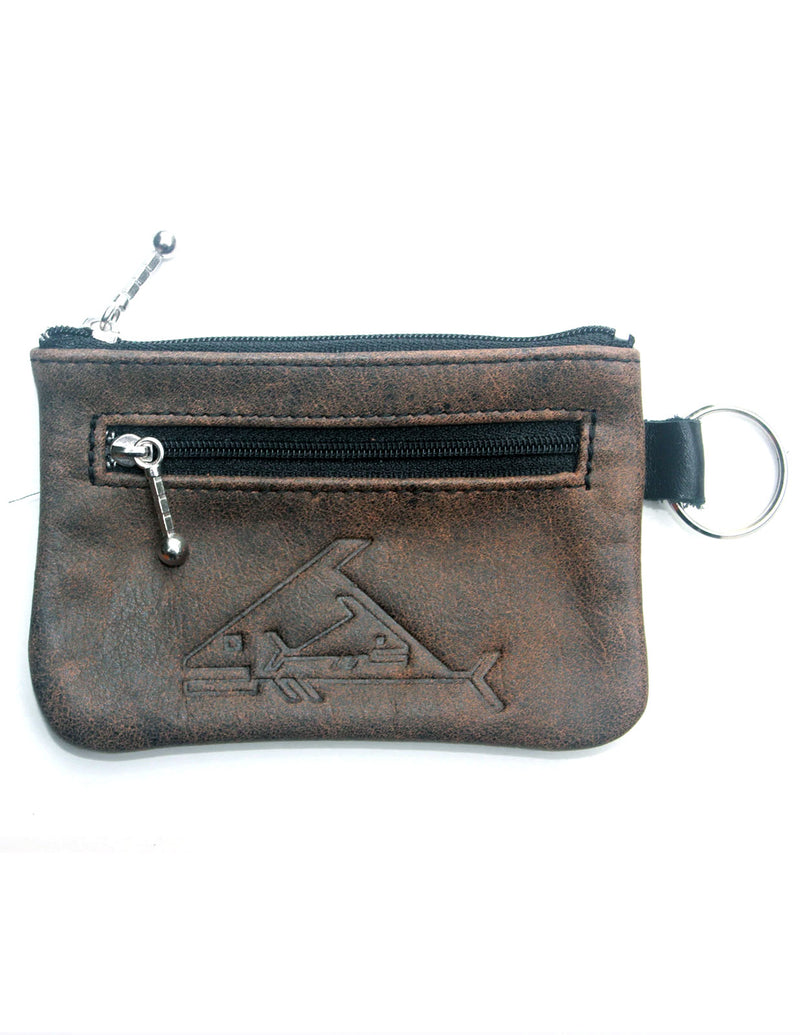 Triple Zip Change Purse - Indian Summer's designer leather purses